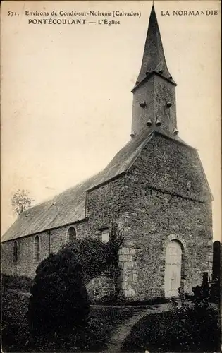 Ak Pontécoulant Calvados, L'Eglise