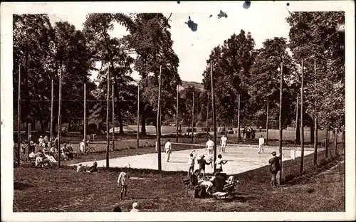 Ak Langogne Lozère, Jeu de Tennis, Son air pur, son eau fraiche