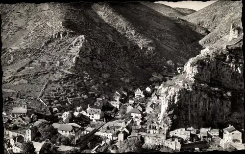 Ak La Malene Lozère, Vue generale prise du Rocher de la Vierge