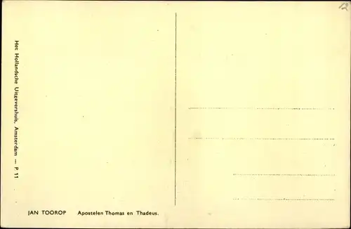 Künstler Ak Toorop, Jan, Apostelen Thomas en Thadeus