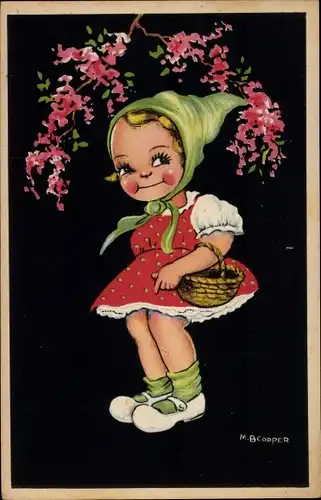 Künstler Ak Cooper, M. B., Mädchen mit Kopftuch