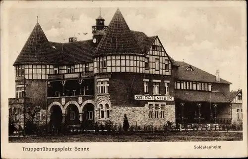Ak Paderborn in Westfalen, Soldatenheim, Truppenübungsplatz Senne