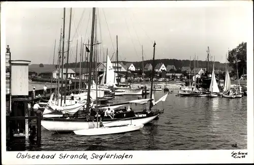 Foto Ak Strande in Schleswig Holstein, Seglerhafen