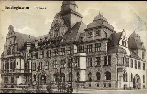 Ak Recklinghausen im Ruhrgebiet, Rathaus