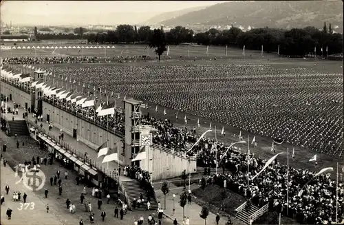 Ak Stuttgart am Neckar, 15. Deutsches Turnfest, Massenturnen