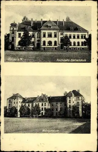 Ak Hanau im Main Kinzig Kreis Hessen, Reichsbahn Zentralschule, Wohngebäude 