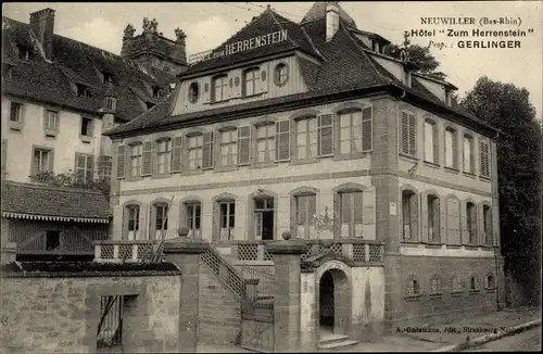 Ak Neuwiller Bas Rhin, Hotel zum Herrenstein