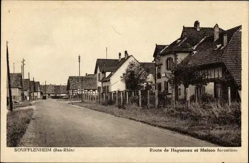 Ak Soufflenheim Bas Rhin, Route de Haguenau, Maison forestiere