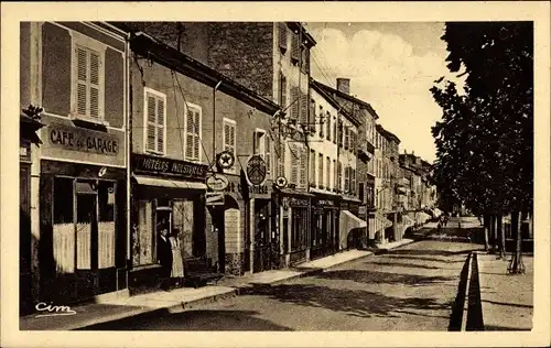 Ak Chauffailles Saône et Loire, Rue Central