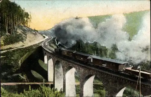 Ak Freudenstadt im Nordschwarzwald, Murgtalviadukt Christophstal