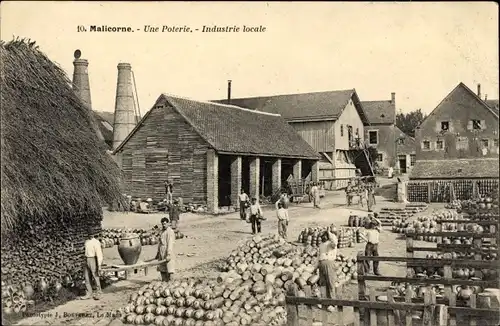 Ak Hautefeuille Malicorne Yonne, Une Poterie, Industrie locale