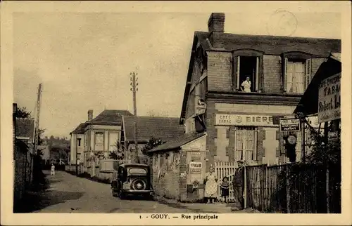 Ak Gouy Maine-et-Loire, Rue Principale