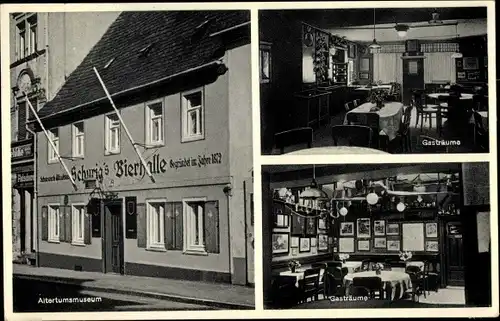 Ak Radeberg Sachsen, Schurig's Bierhalle und Altertumsmuseum, Innenansicht, Pulsnitzer Str. 24