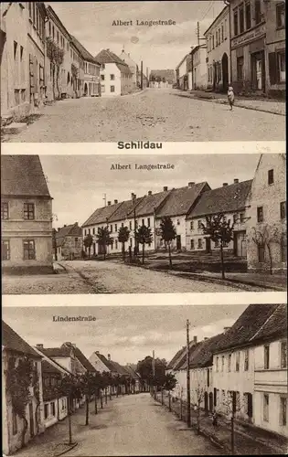 Ak Belgern Schildau in Sachsen, Albert Langestraße, Lindenstraße