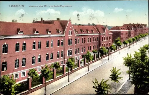 Ak Chemnitz in Sachsen, Kaserne, Inf Regt Nr 181