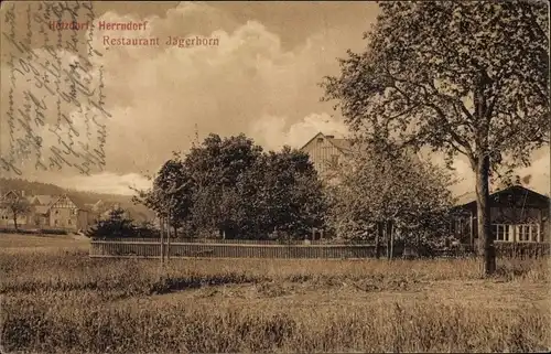 Ak Herrndorf Hetzdorf Halsbrücke Mittelsachsen, Restaurant Jägerhorn