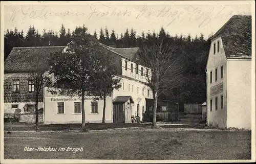 Ak Ober Holzhau Rechenberg Bienenmühle Erzgebirge, Fischers Gasthof