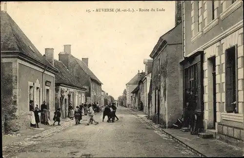 Ak Auverse Maine-et-Loire, Route du Lude