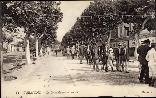 Ak Tarascon Bouches du Rhône, Le Cours National