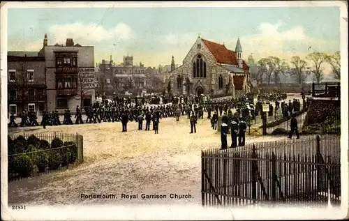 Ak Portsmouth Hampshire England, Royal Garrison Church