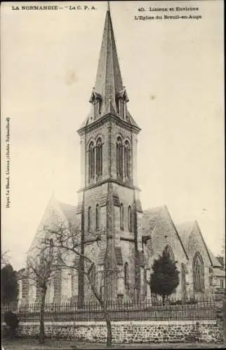 Ak Lisieux Calvados, Eglise du Breuil en Auge