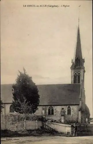 Ak Lisieux Calvados, L'Eglise du Breuil en Auge