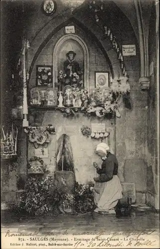 Ak Saulges Mayenne, Ermitage de Saint Cenere, La Chapelle