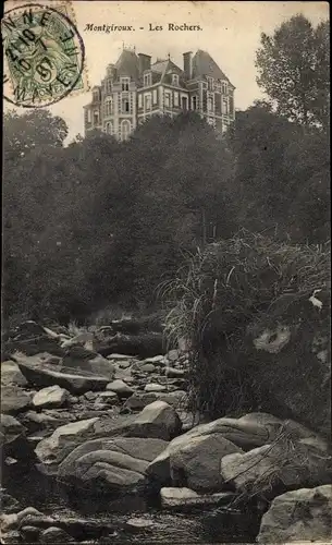 Ak Alexain Montgiroux Mayenne, Les Rochers
