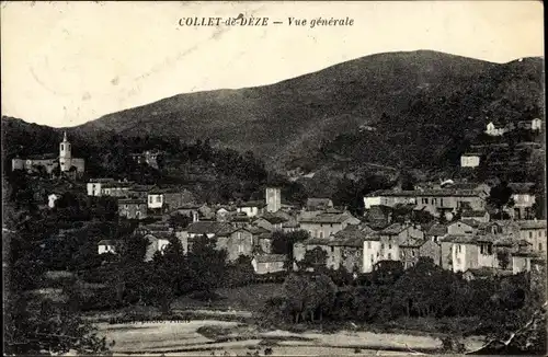 Ak Collet de Deze Lozère, Vue generale