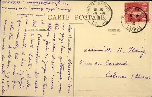 Ak Florac Lozère, Source de Pecher