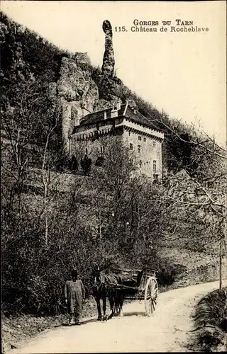 Ak Rocheblave Lozère, Gorges du Tarn, Le Chateau