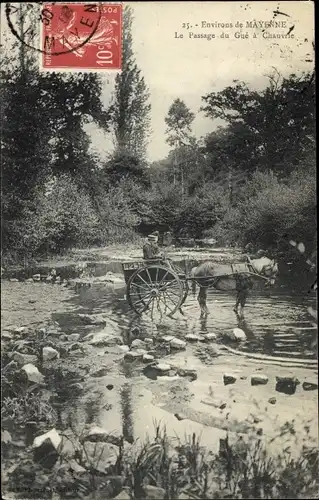 Ak Mayenne, Le Passage du Gue a Chauvrie