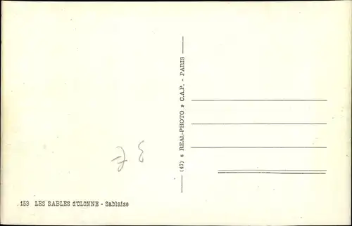 Ak Les Sables d'Olonne Vendée, Sablaise