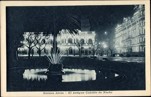 Ak Buenos Aires Argentinien, El antiguo Cabildo de Noche