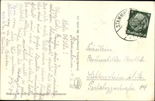 Ak Stammheim Calw im Nordschwarzwald, Erholungsheim Friedensheim