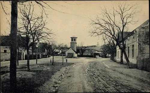 Ak Biehla Elsterwerda Brandenburg, Breitstraße mit Aussichtsturm