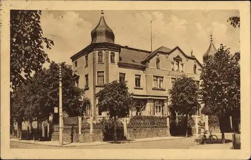 Ak Radeberg im Kreis Bautzen Sachsen, Restaurant Lindenhof, Straßenansicht