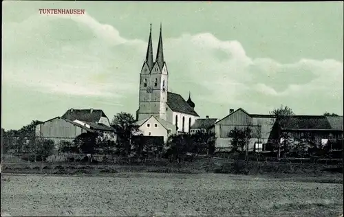 Ak Tuntenhausen in Oberbayern, Kirche, Wohnhäuser