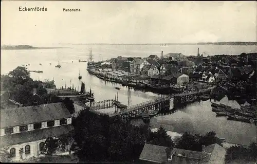 Ak Ostseebad Eckernförde, Panorama