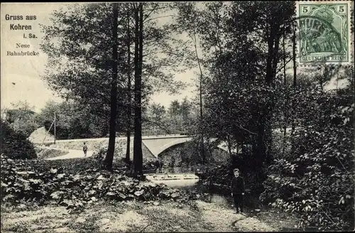 Ak Kohren Sahlis Frohburg Sachsen, Neue Bahnbrücke