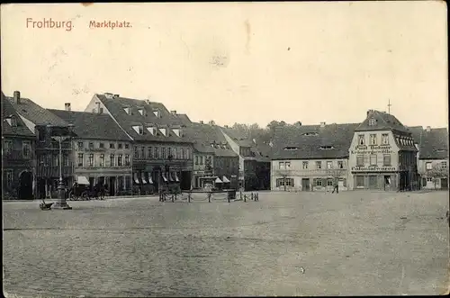 Ak Frohburg in Sachsen, Marktplatz