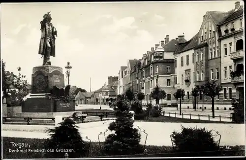 Ak Torgau an der Elbe, Denkmal Friedrich des Großen