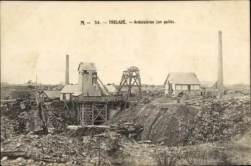 Ak Trélazé Maine et Loire, Ardoisieres