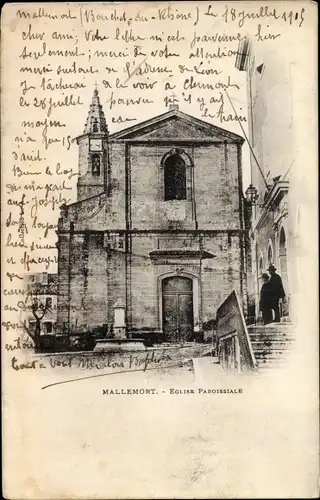 Ak Mallemort Bouches du Rhône, Kirche