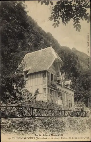Ak Thury Harcourt Calvados, Le Chalet Bleu de la Boucle de l'Orne