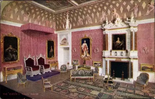 Ak Queen's Dolls' House, drawing room or grand salon