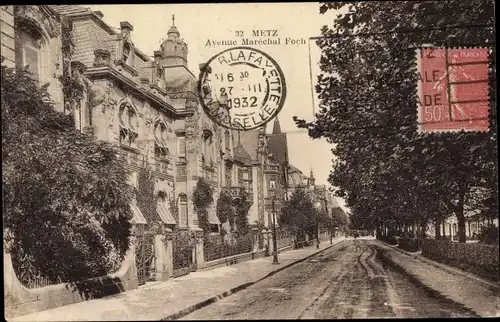 Ak Metz Moselle, Avenue Marechal Foch