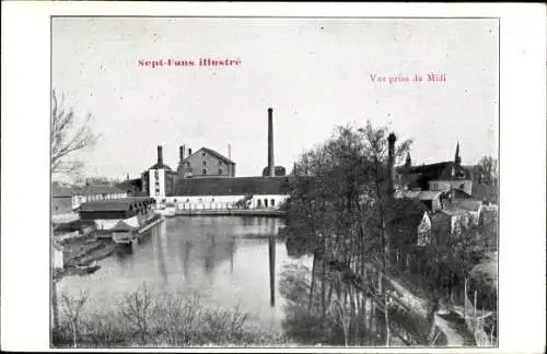 Ak Dompierre sur Besbre Allier, Sept Fons, Vue prise du Midi