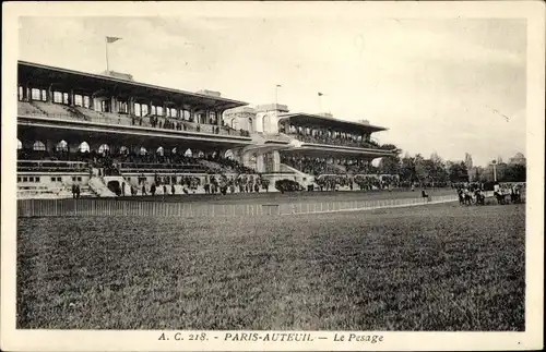 Ak Auteuil Paris XVI Frankreich, Hippodrome de Longchamps, le Pesage