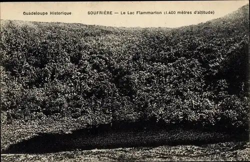Ak Guadeloupe Frankreich, Soufriere, Le Lac Flammarion
